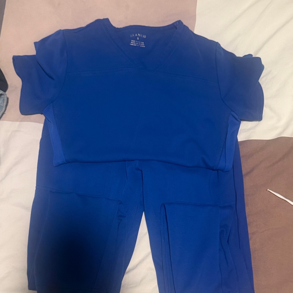 Jaanuu Royal Blue Scrub Set
